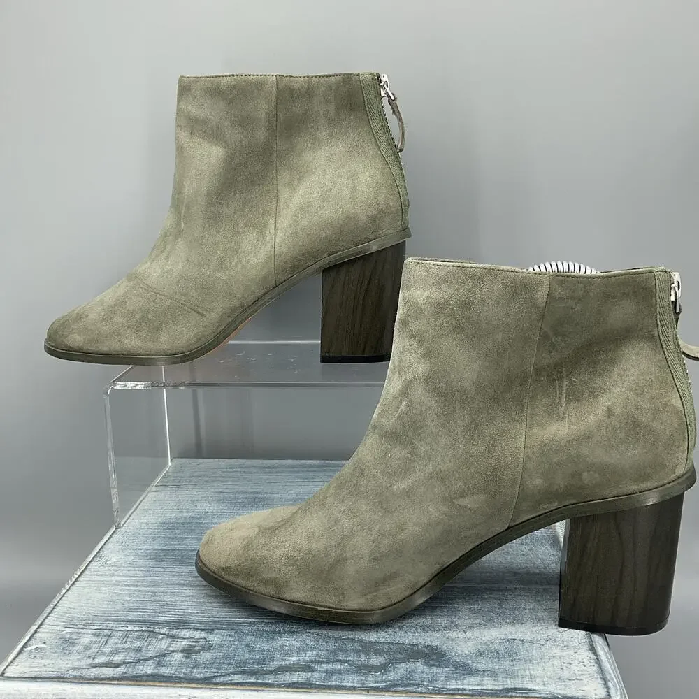 NEW Splendid Women’s Magnolia Suede Booties Green Size 9M